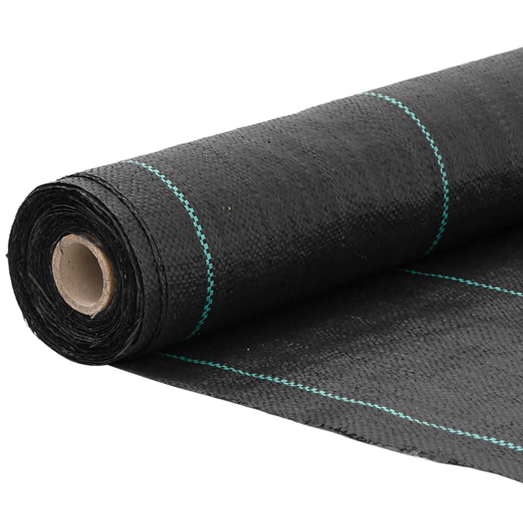 Vidaxl Carrot tissu 0,5x150 m polypropène noir