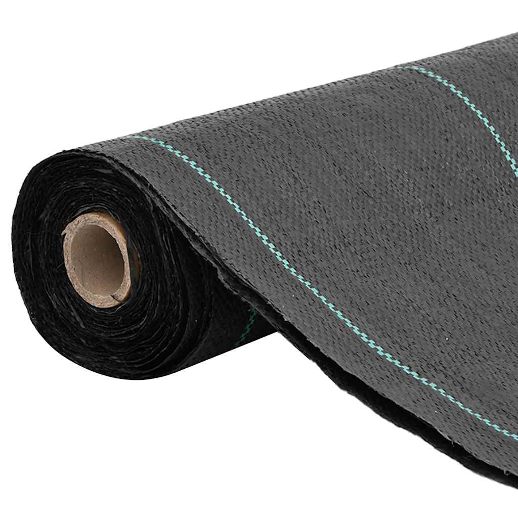Vidaxl Carrot tissu 1,5x100 m polypropène noir