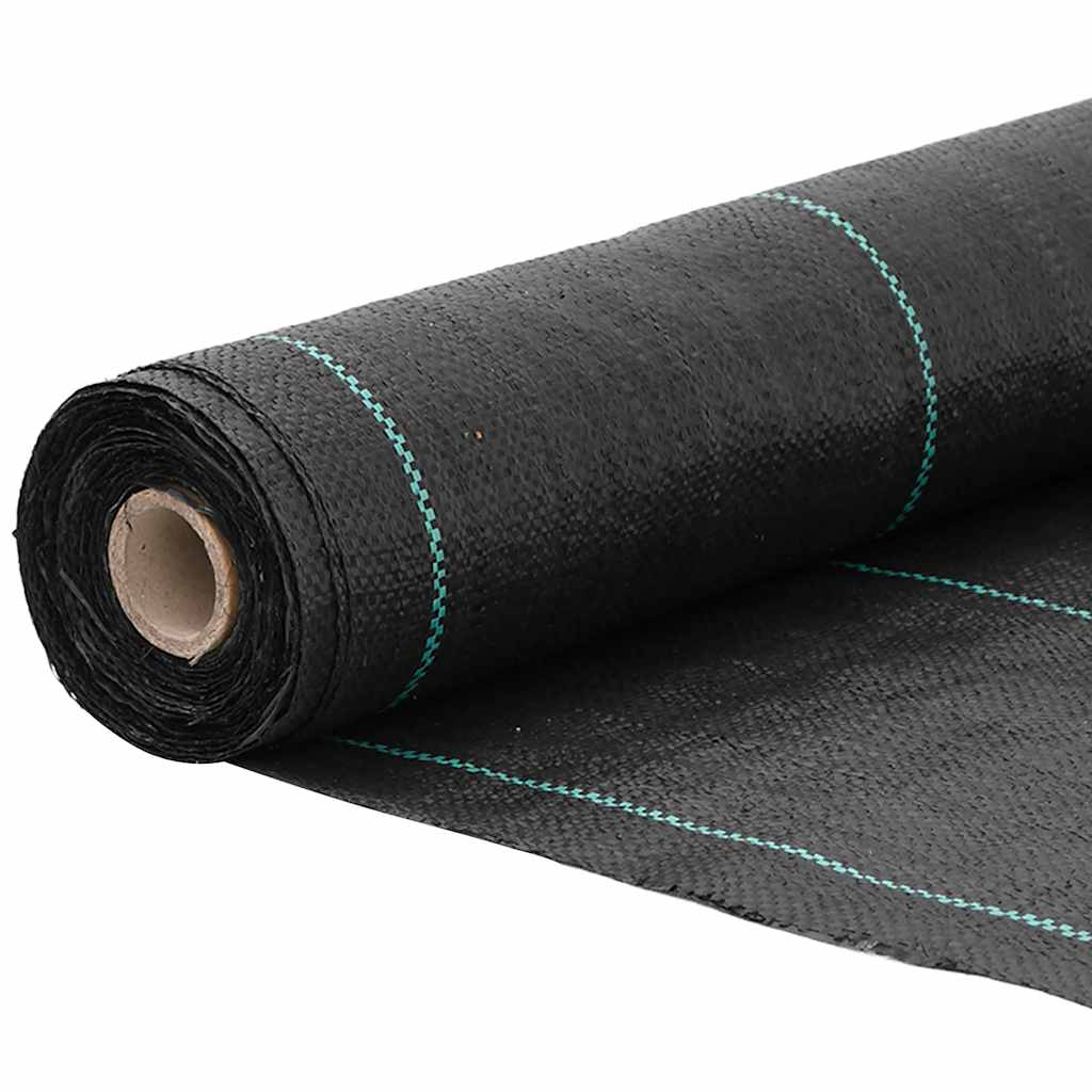 Vidaxl Carrot tissu 1,5x100 m polypropène noir