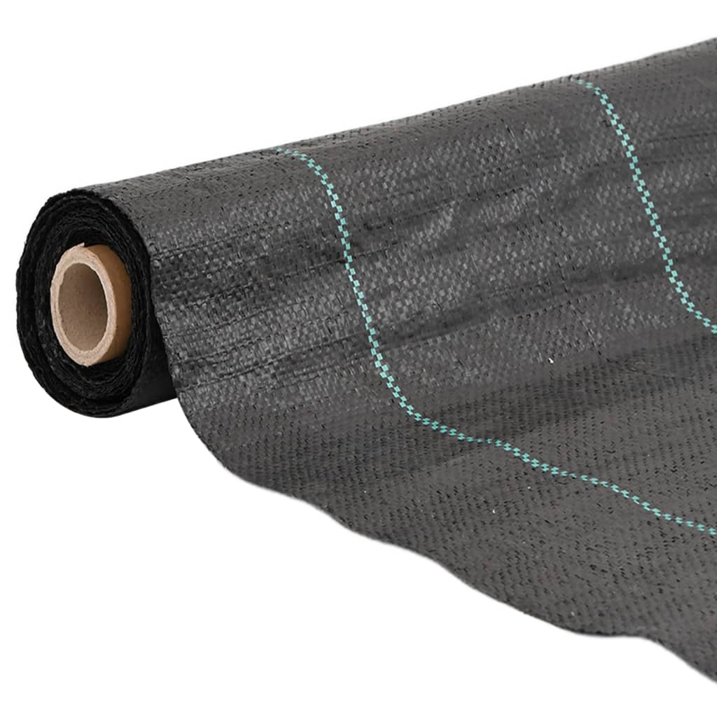 Vidaxl Carrot tissu 1x50 m polypropène noir