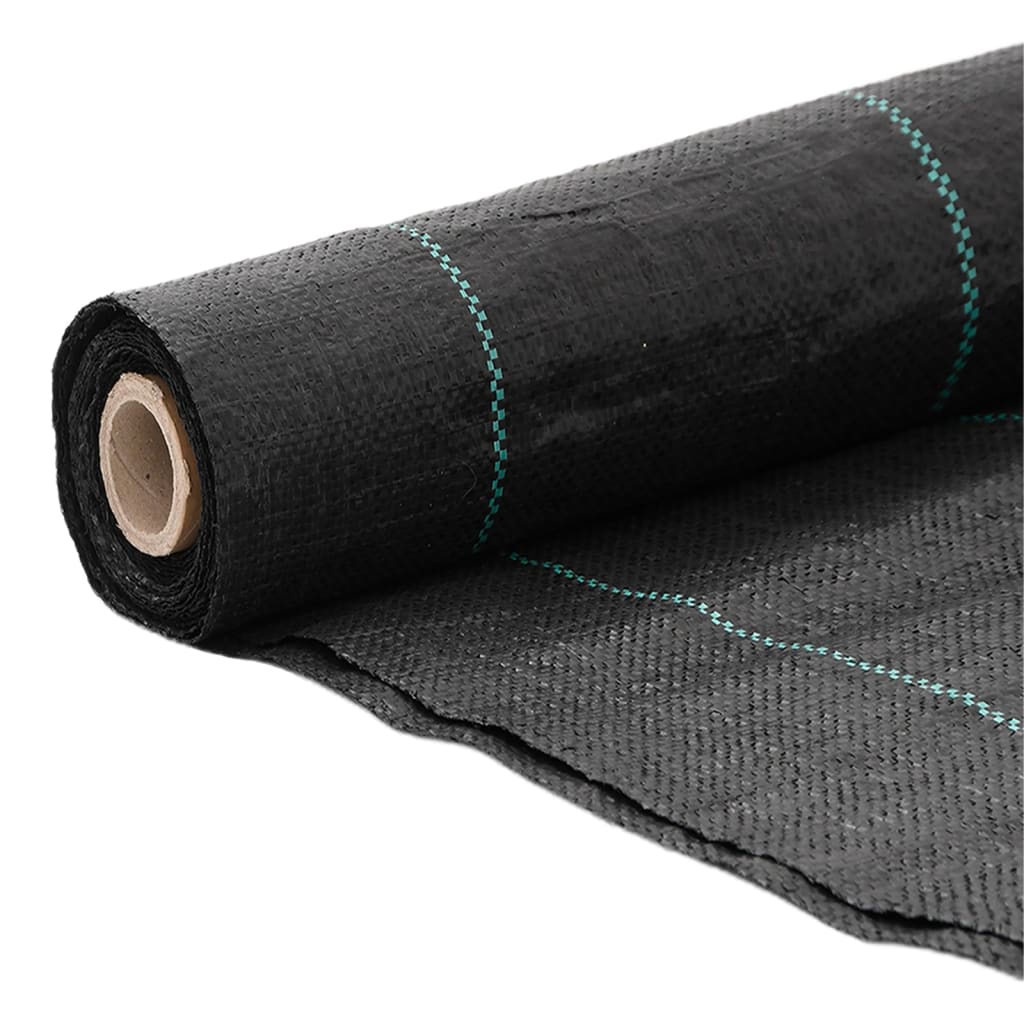 Vidaxl Carrot tissu 1x100 m polypropène noir