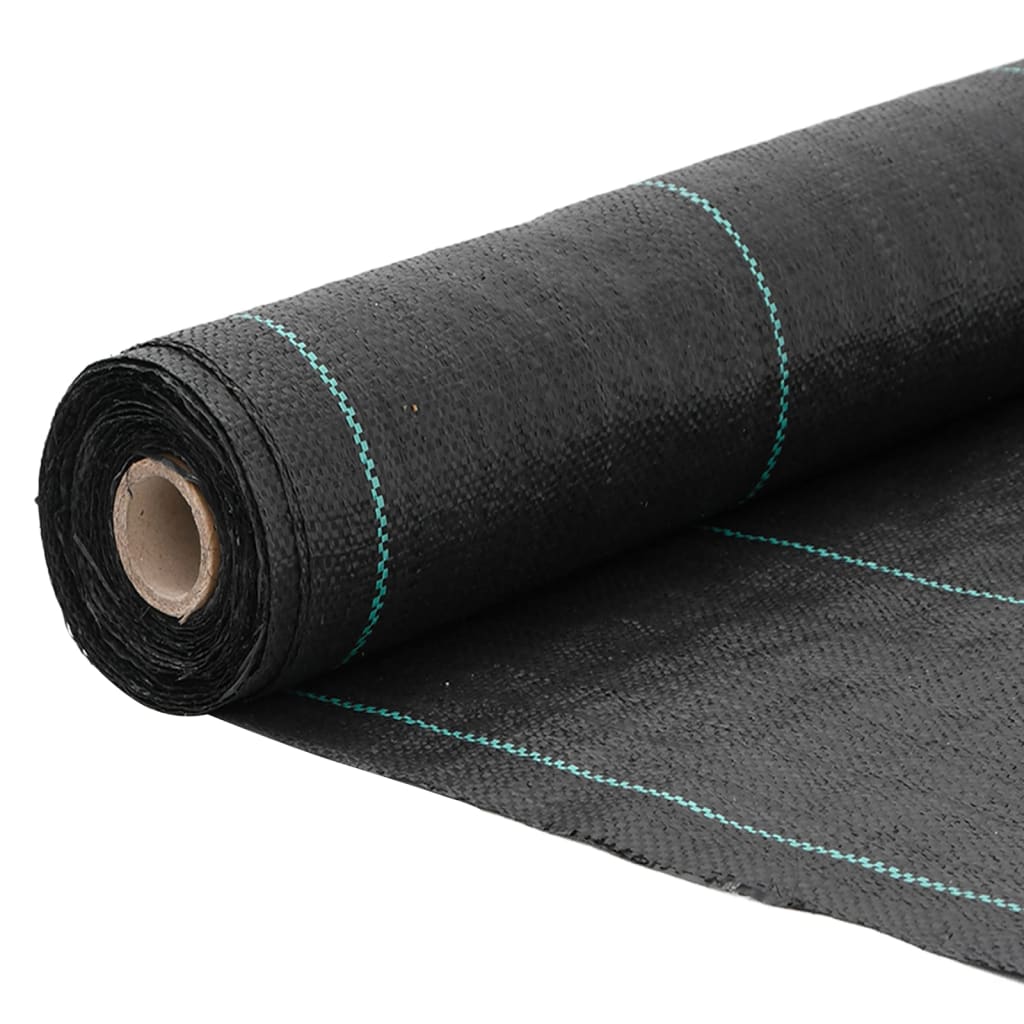 Vidaxl Carrot tissu 1,5x10 m polypropène noir