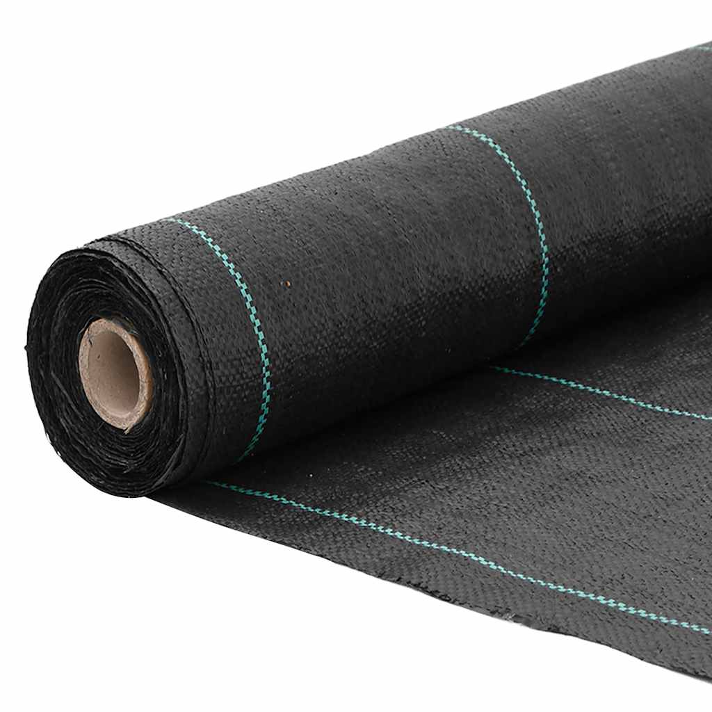 Vidaxl Carrot tissu 1,5x25 m polypropène noir