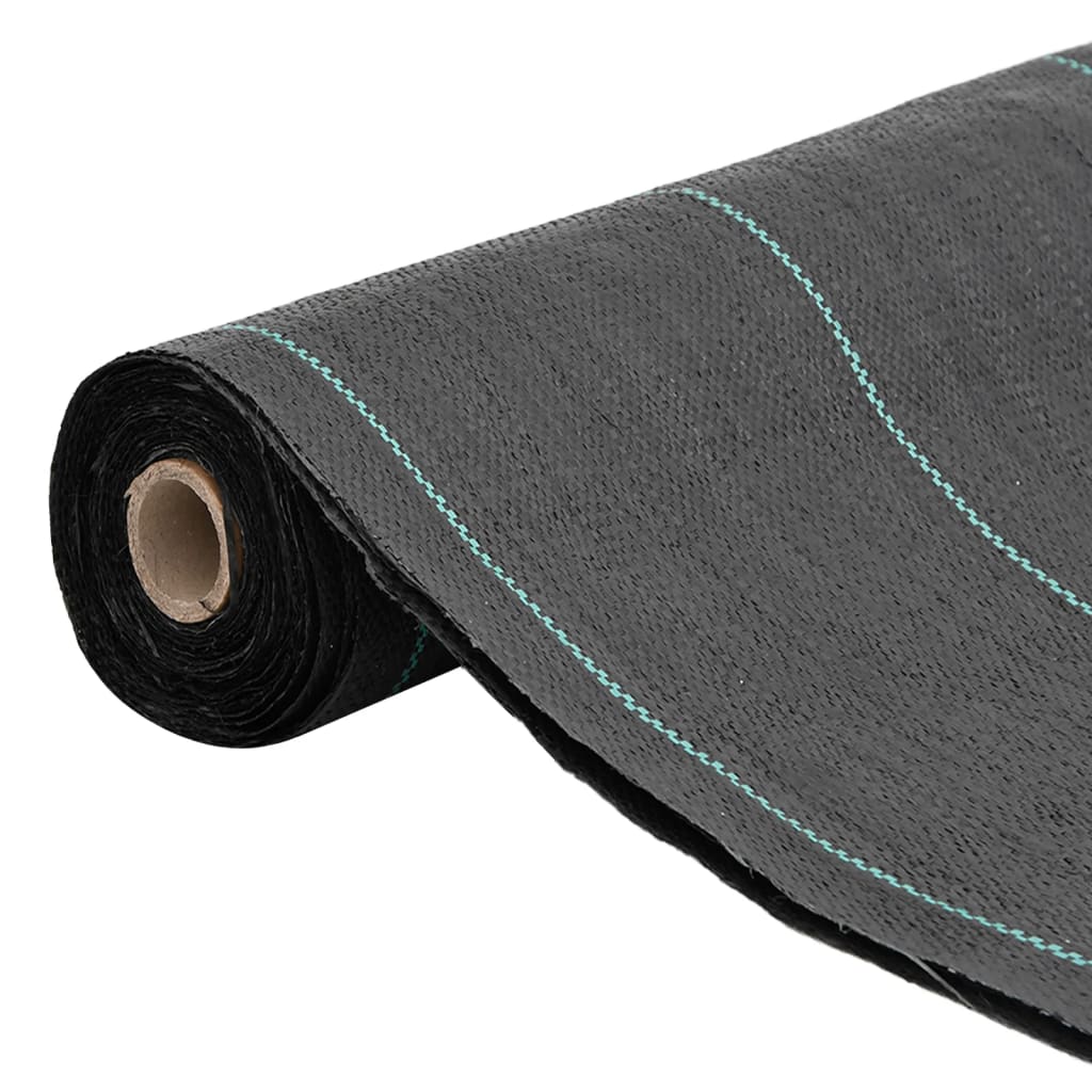 Vidaxl Carrot tissu 1,5x50 m polypropène noir