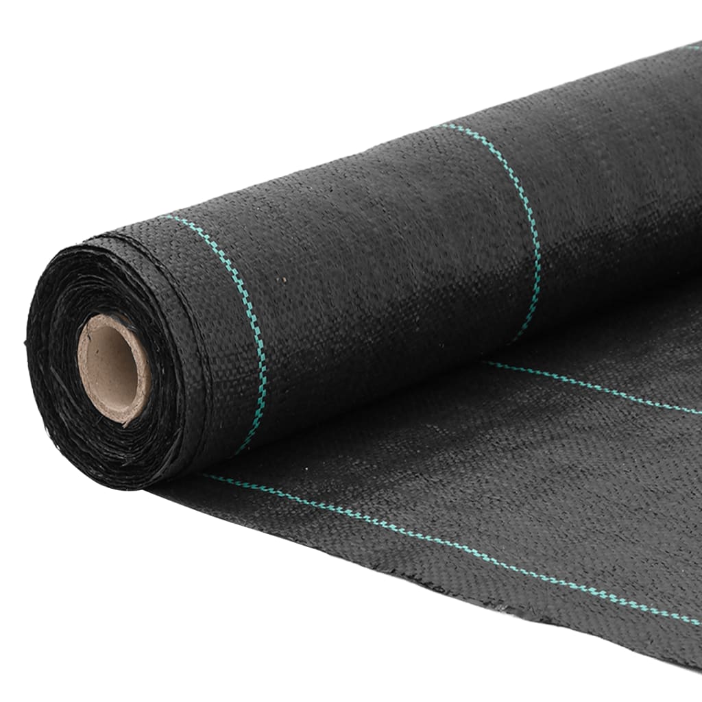 Vidaxl Carrot tissu 1,5x50 m polypropène noir