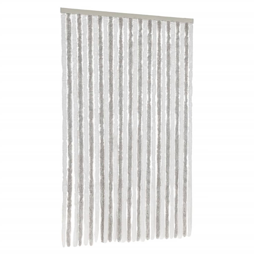 Vidaxl Fly Curtain 118x220 cm CHENILLE GREN ET BLANC