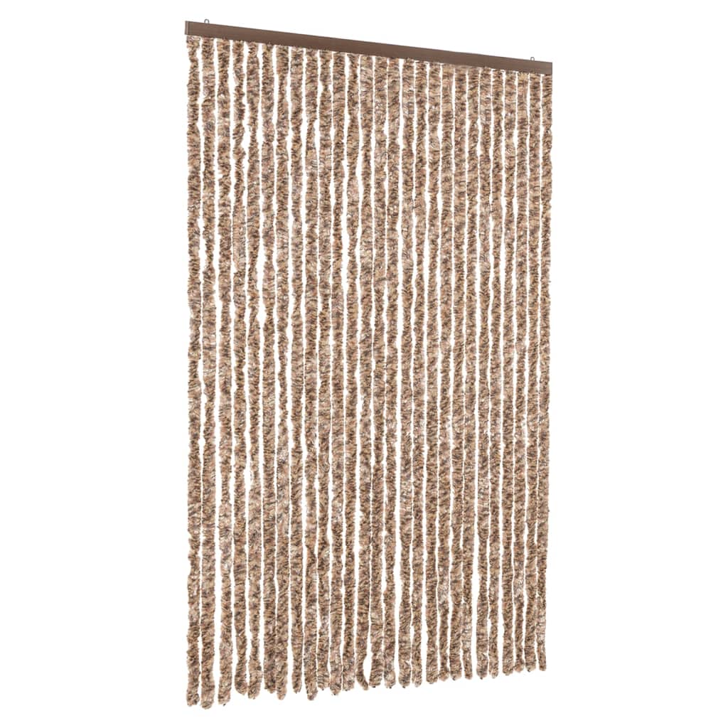 Vidaxl Fly Curtain 118x220 cm CHENILLE BEIGE ET BRORN DOID
