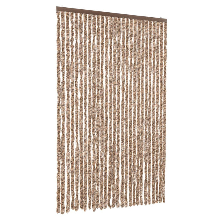 Vidaxl Fly Curtain 118x220 cm CHENILLE BEIGE ET BRORN DOID
