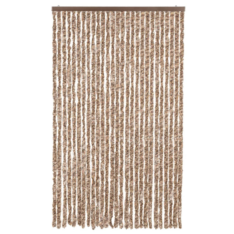 Vidaxl Fly Curtain 118x220 cm CHENILLE BEIGE ET BRORN DOID