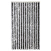 Vidaxl Fly Curtain 118x220 cm CHENILLE GREY ET NOIR