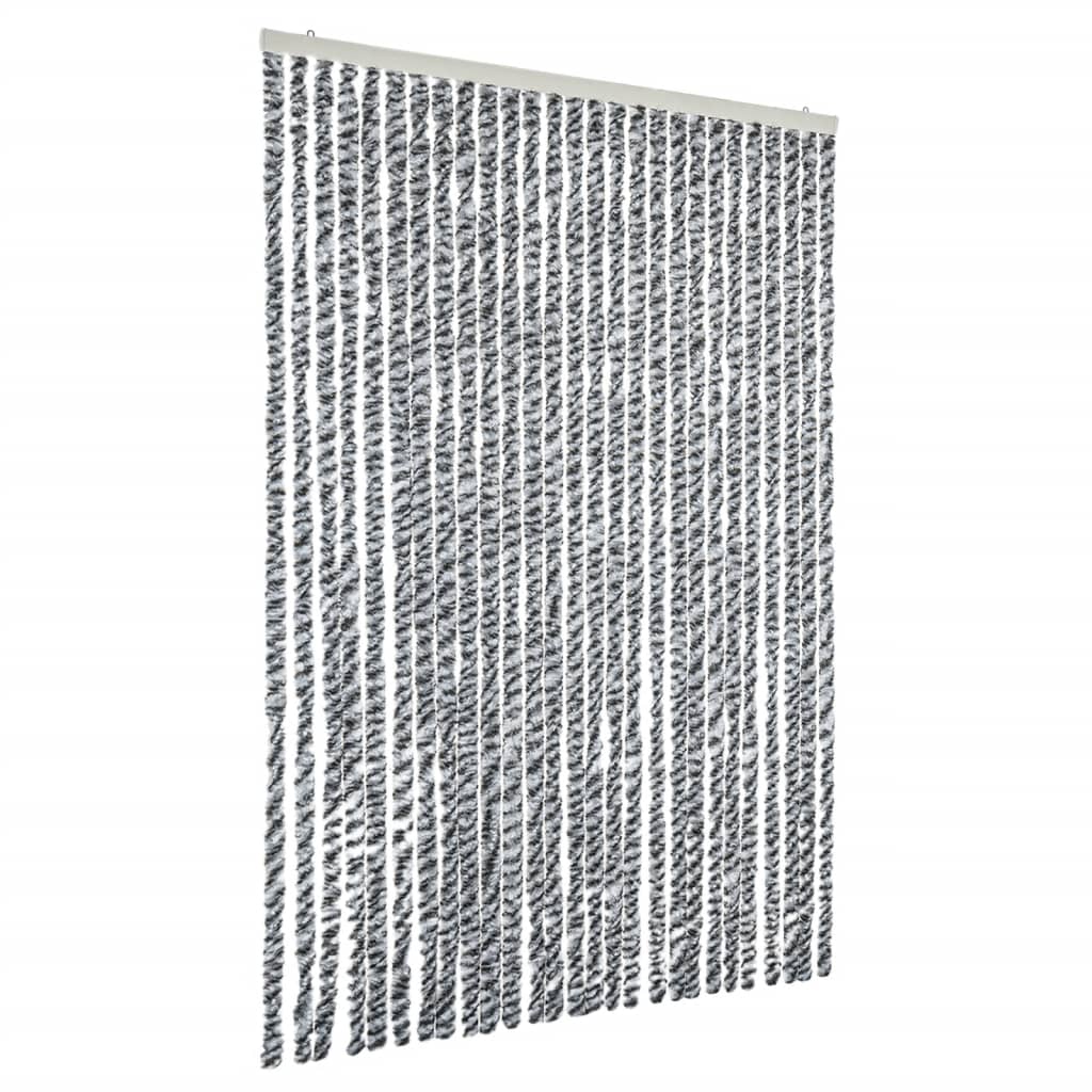 Vidaxl Fly Curtain 118x220 cm CHENILLE GREN ET NOIR ET BLANC