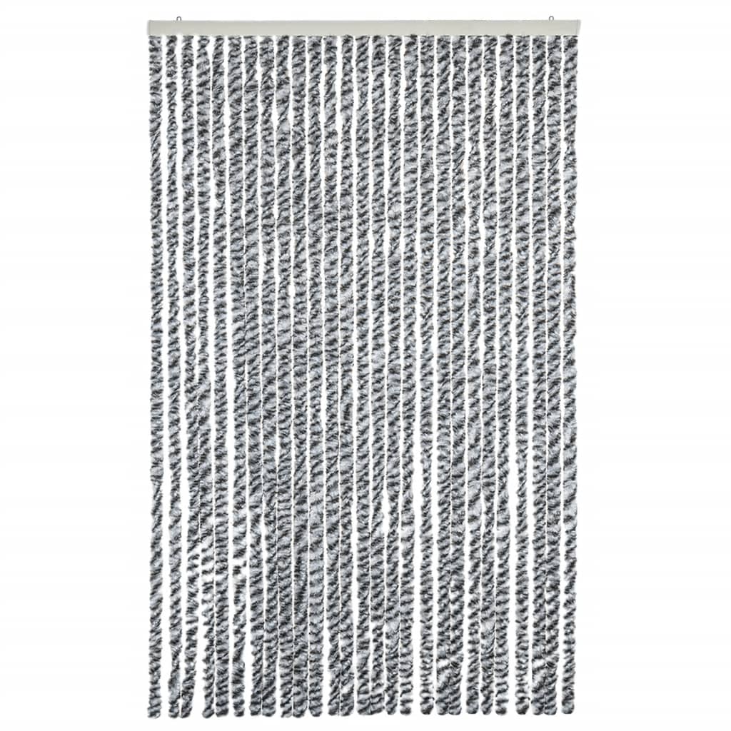 Vidaxl Fly Curtain 118x220 cm CHENILLE GREN ET NOIR ET BLANC