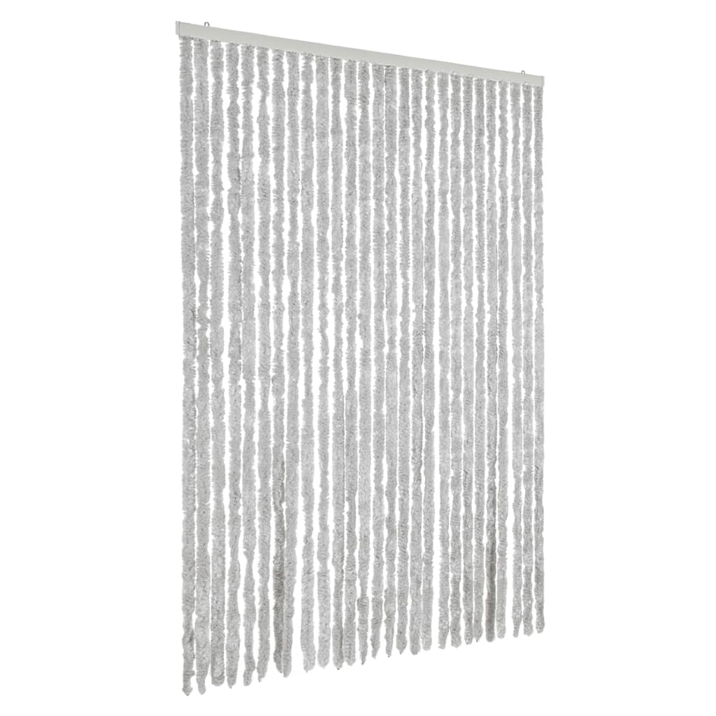 Vidaxl Fly Curtain 118x220 cm CHENILLE GREY