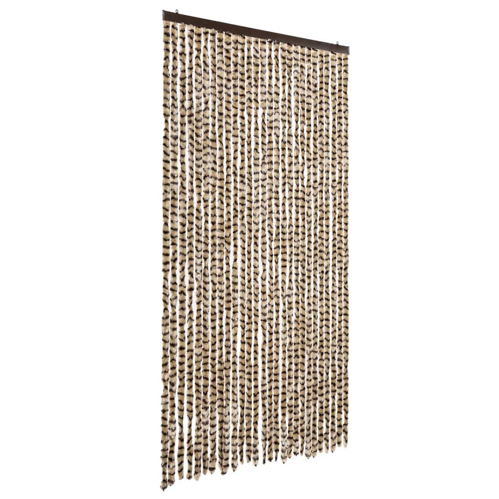 Vidaxl Fly Curtain 118x220 cm CHENILLE BEIGE et BRORN