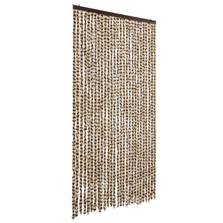 Vidaxl Fly Curtain 118x220 cm CHENILLE BEIGE et BRORN