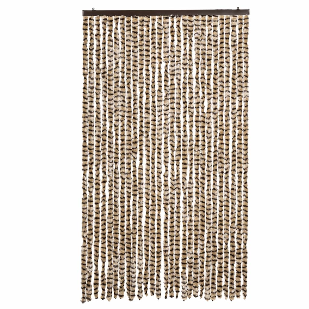 Vidaxl Fly Curtain 118x220 cm CHENILLE BEIGE et BRORN