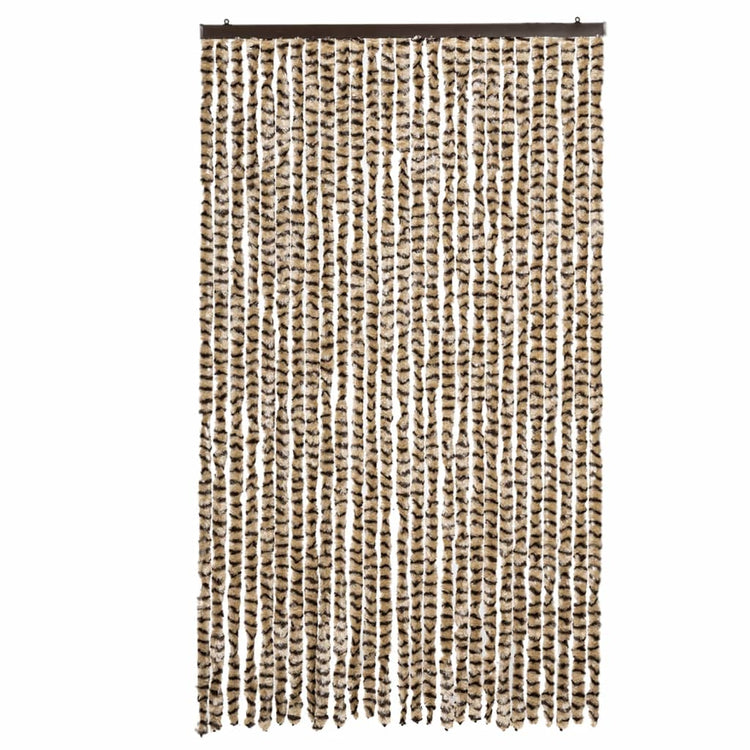 Vidaxl Fly Curtain 118x220 cm CHENILLE BEIGE et BRORN