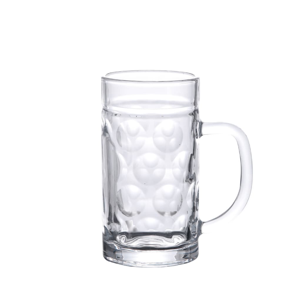 Chuises de bière Vidaxl avec poignée 6 st 500 ml de verre