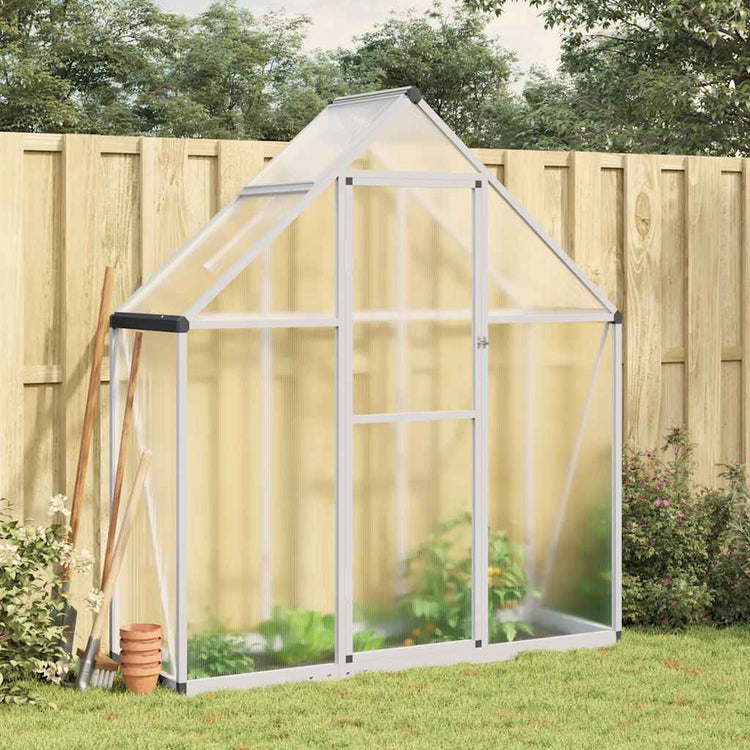 Vidaxl tuinkas avec cadre de base 169x58x195 cm en aluminium argent couleur