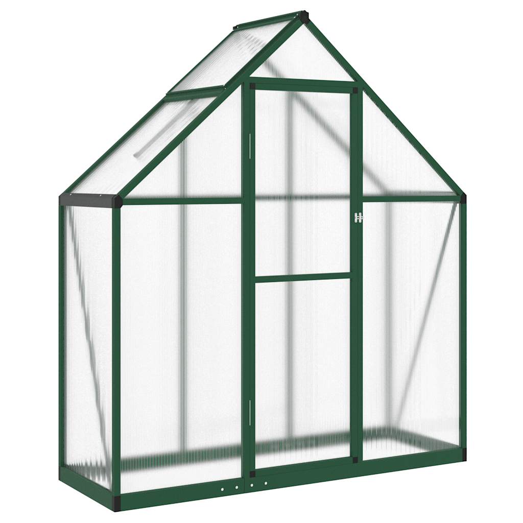 Vidaxl tuinkas avec cadre de base 169x58x195 cm vert aluminium