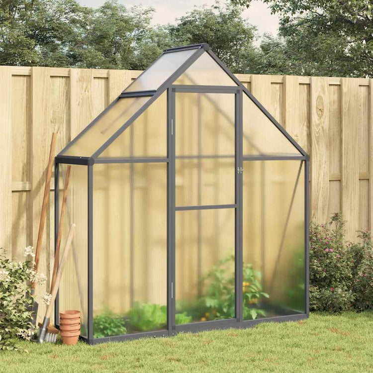 Vidaxl tuinkas avec cadre de base 169x58x195 cm anthracite en aluminium -colore