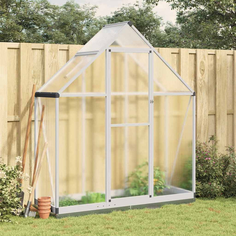 Vidaxl tuinkas avec cadre de base 169x58x202 cm en aluminium argent couleur