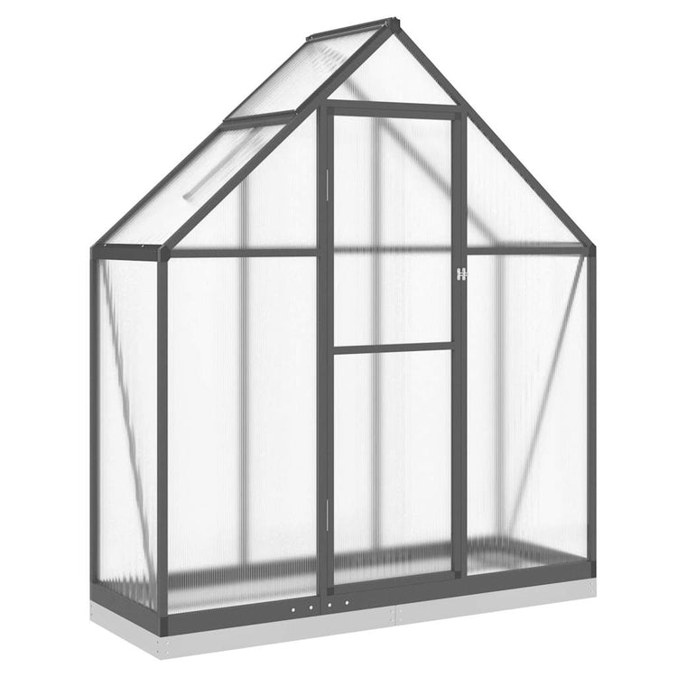 Vidaxl tuinkas avec cadre de base 169x58x202 cm anthracite en aluminium -colore