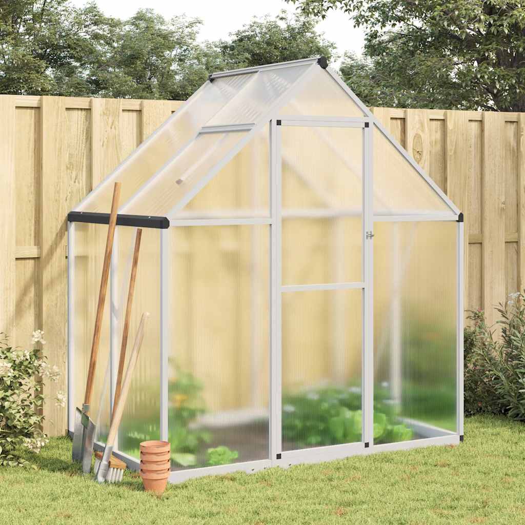 Vidaxl tuinkas avec cadre de base 169x114x195 cm en aluminium argent couleur
