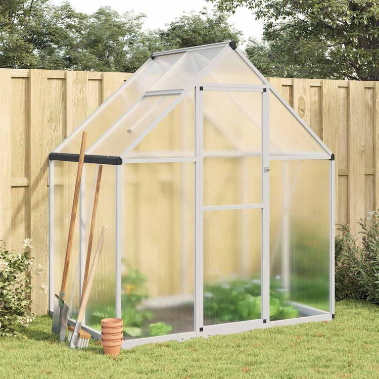 Vidaxl tuinkas avec cadre de base 169x114x195 cm en aluminium argent couleur