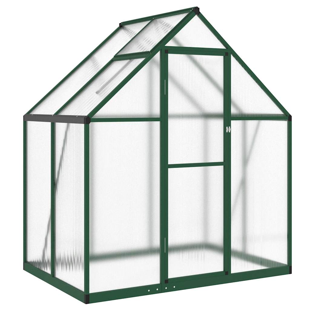 Vidaxl tuinkas avec cadre de base 169x114x195 cm vert aluminium