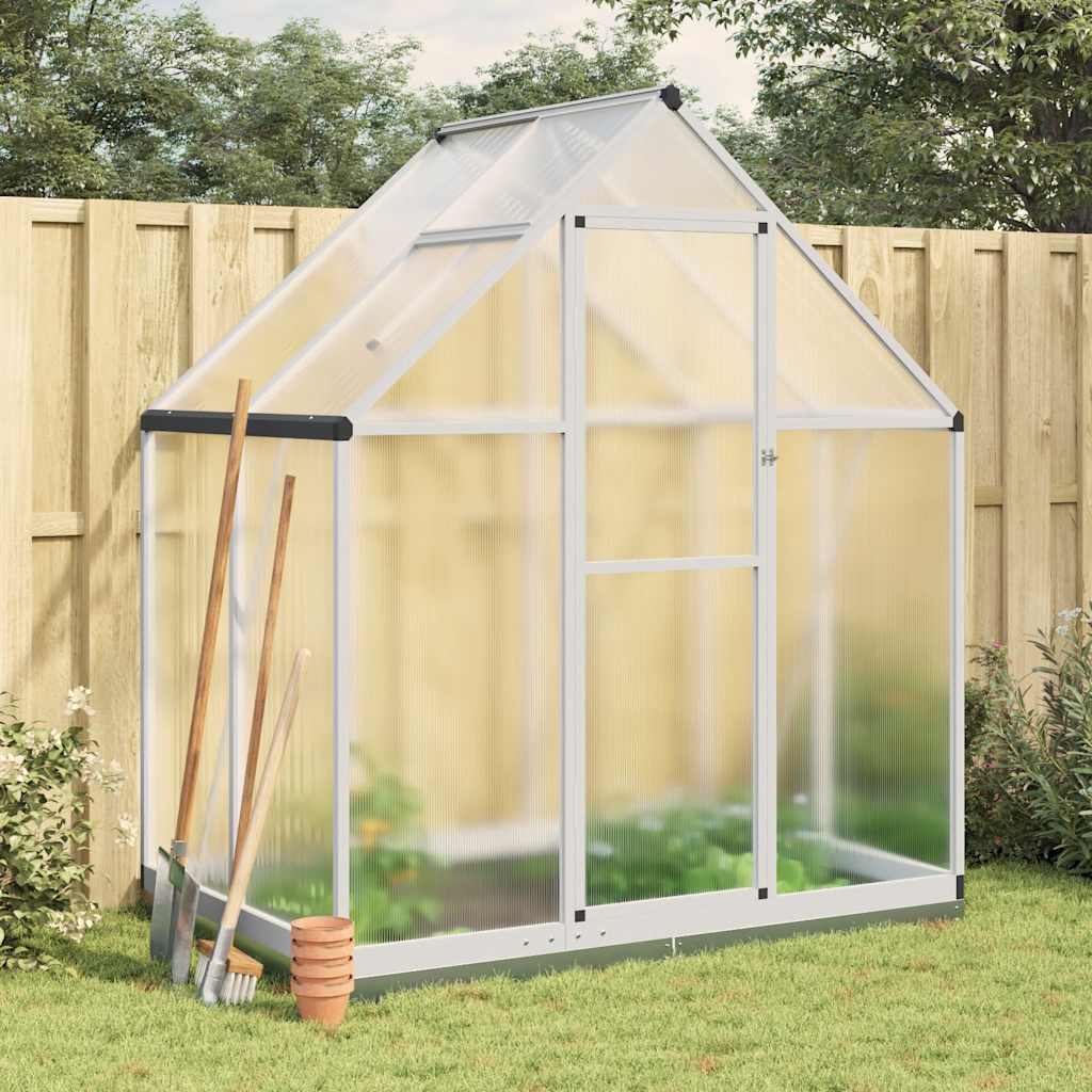 Vidaxl tuinkas avec cadre de base 169x114x202 cm en aluminium argent couleur