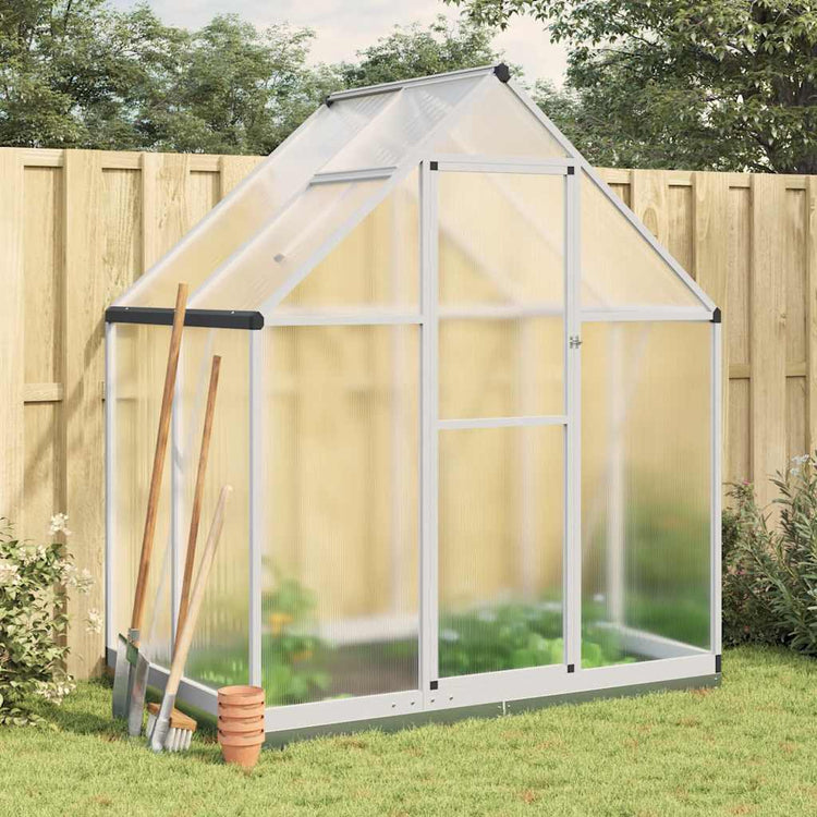 Vidaxl tuinkas avec cadre de base 169x114x202 cm en aluminium argent couleur
