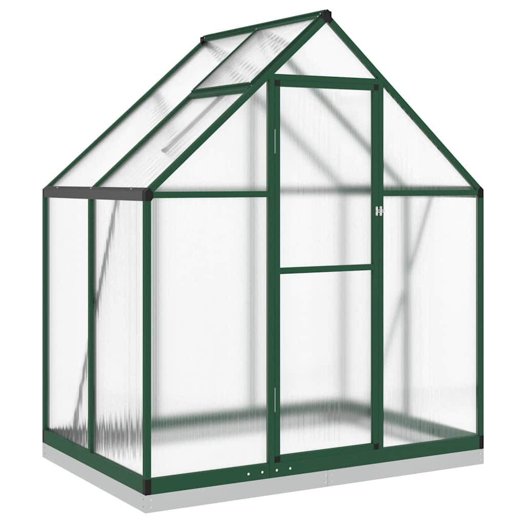 Vidaxl tuinkas avec cadre de base 169x114x202 cm vert aluminium