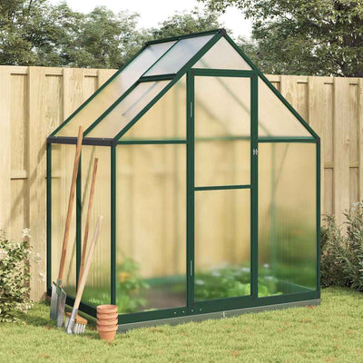 Vidaxl tuinkas avec cadre de base 169x114x202 cm vert aluminium