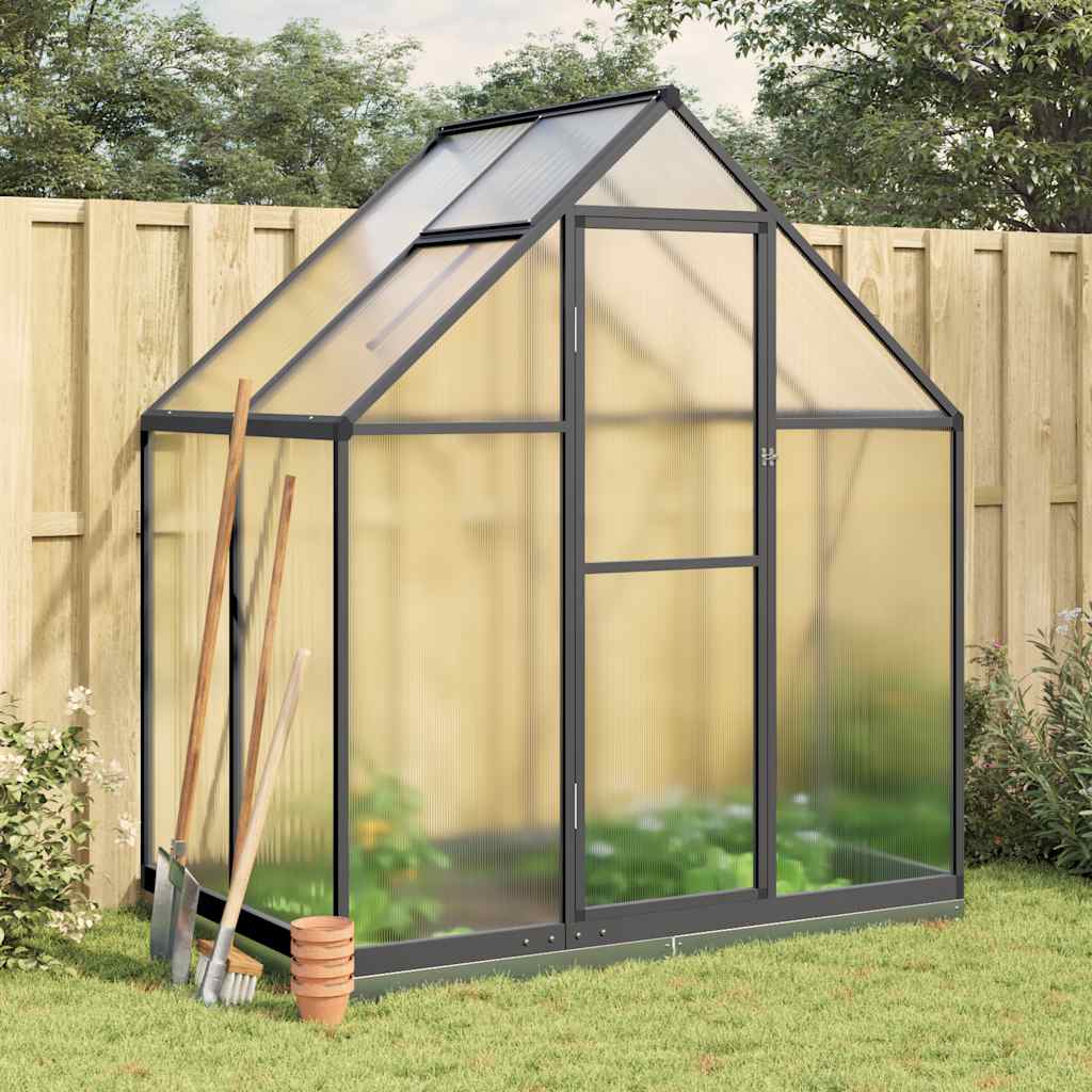 Vidaxl Tuinkas avec cadre de base 169x114x202 cm Couleur d'anthracite en aluminium