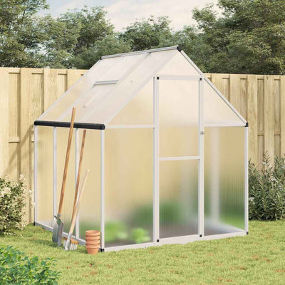 Vidaxl tuinkas avec cadre de base 169x169x195 cm en aluminium argent couleur
