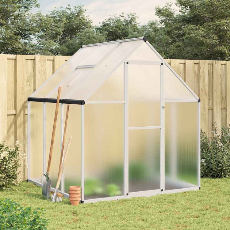 Vidaxl tuinkas avec cadre de base 169x169x195 cm en aluminium argent couleur