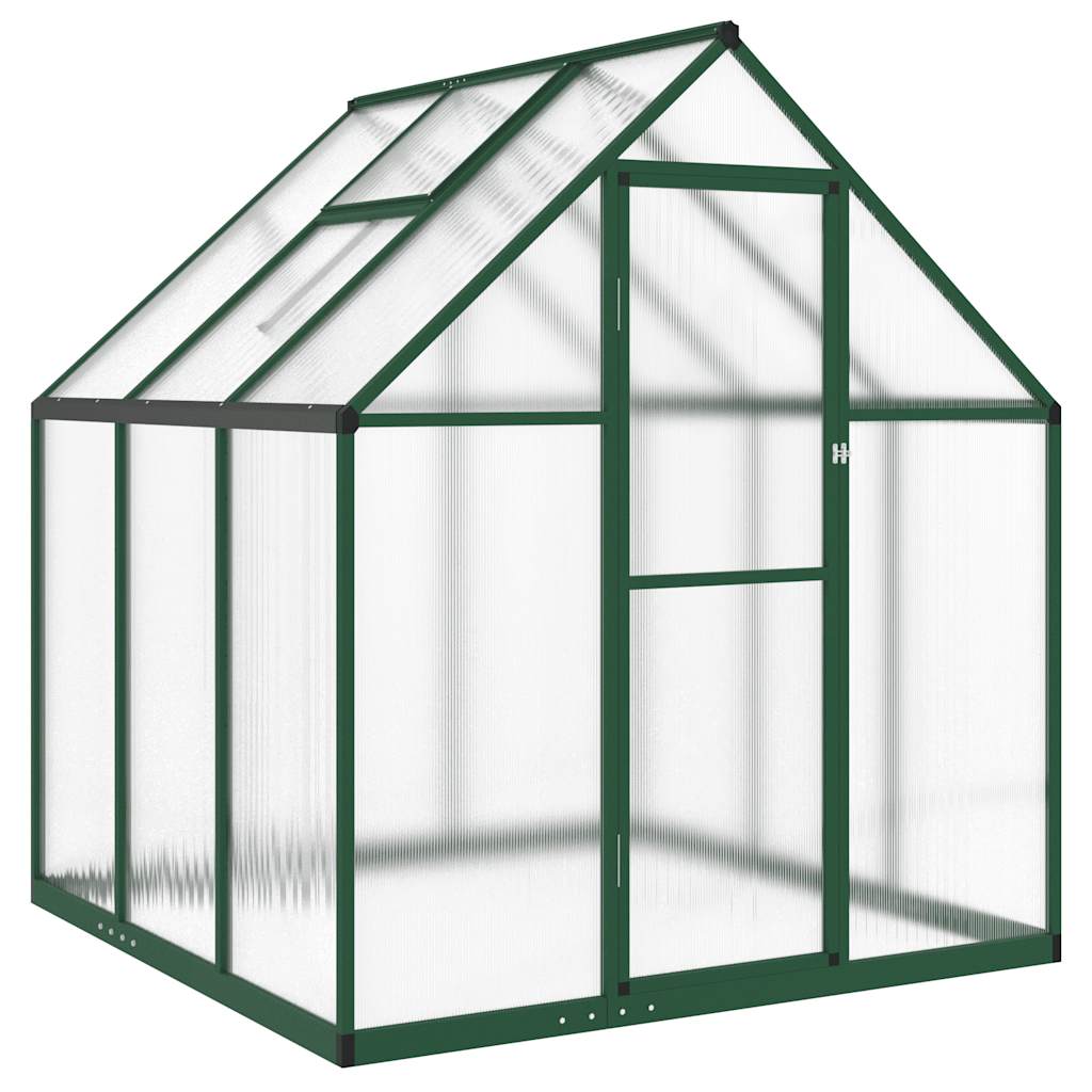 Vidaxl tuinkas avec cadre de base 169x169x195 cm vert aluminium