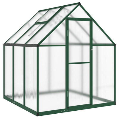 Vidaxl tuinkas avec cadre de base 169x169x195 cm vert aluminium