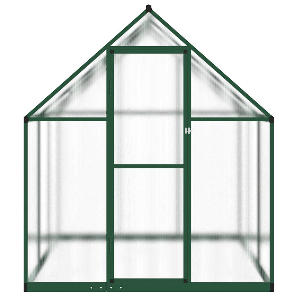 Vidaxl tuinkas avec cadre de base 169x169x195 cm vert aluminium