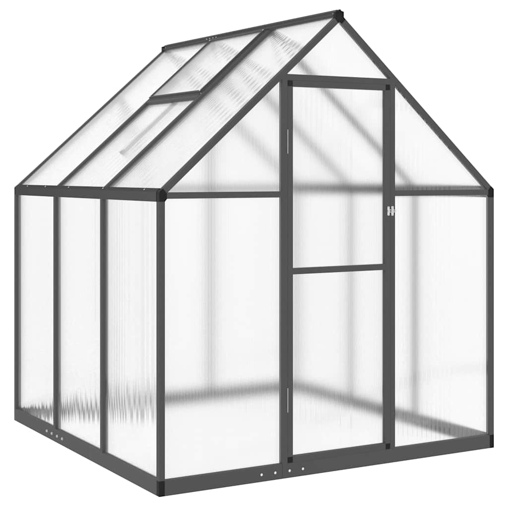 Vidaxl tuinkas avec cadre de base 169x169x195 cm couleur anthracite en aluminium