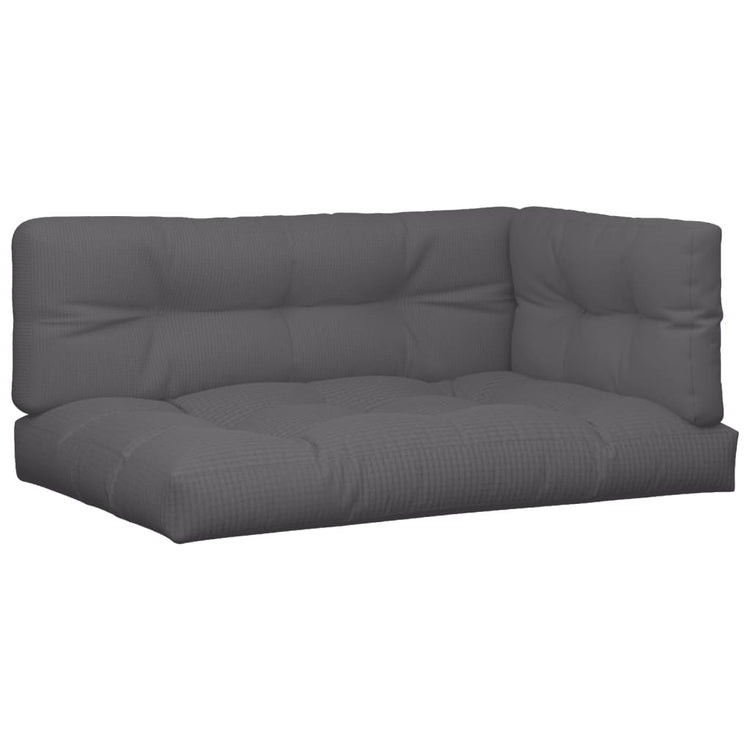 VidaXL coussins de palette 3 pcs tissu anthracite