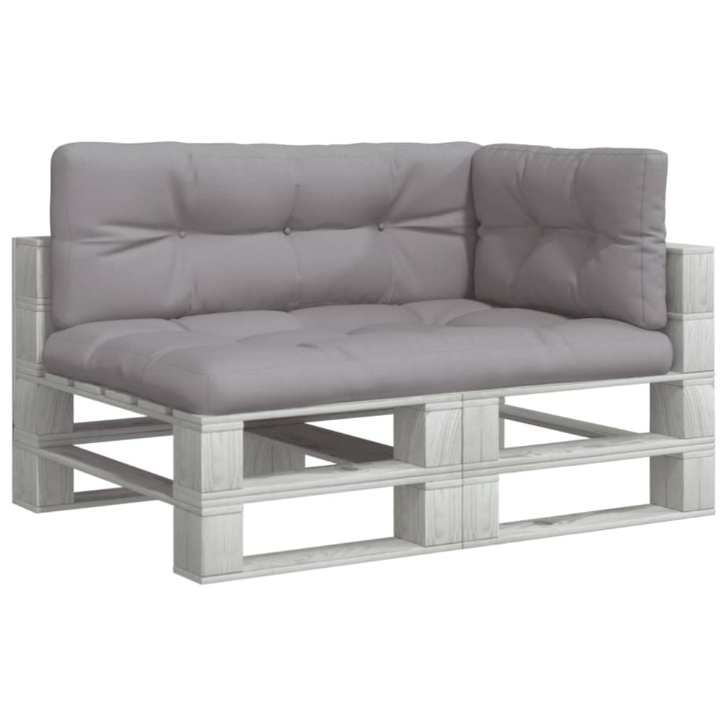 VidaXL coussins de palette 3 pcs tissu gris