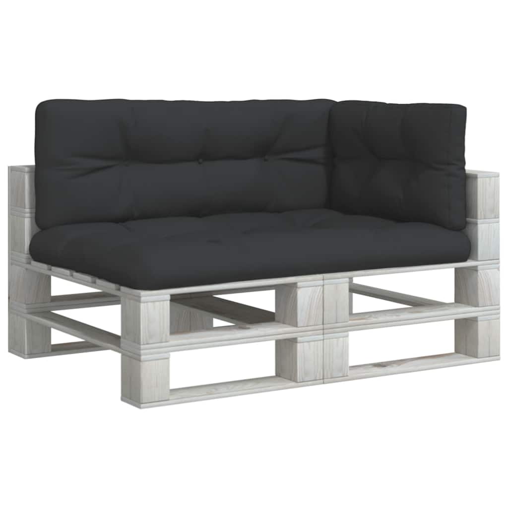 VidaXL coussins de palette 3 pcs tissu noir