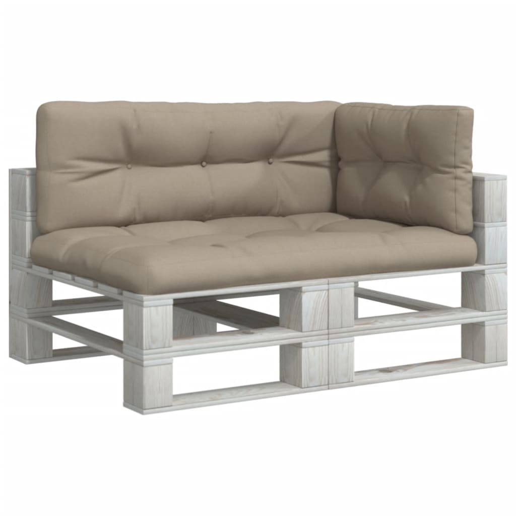 VidaXL coussins de palette 3 pcs tissu taupe