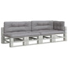 VidaXL coussins de palette 5 pcs tissu gris