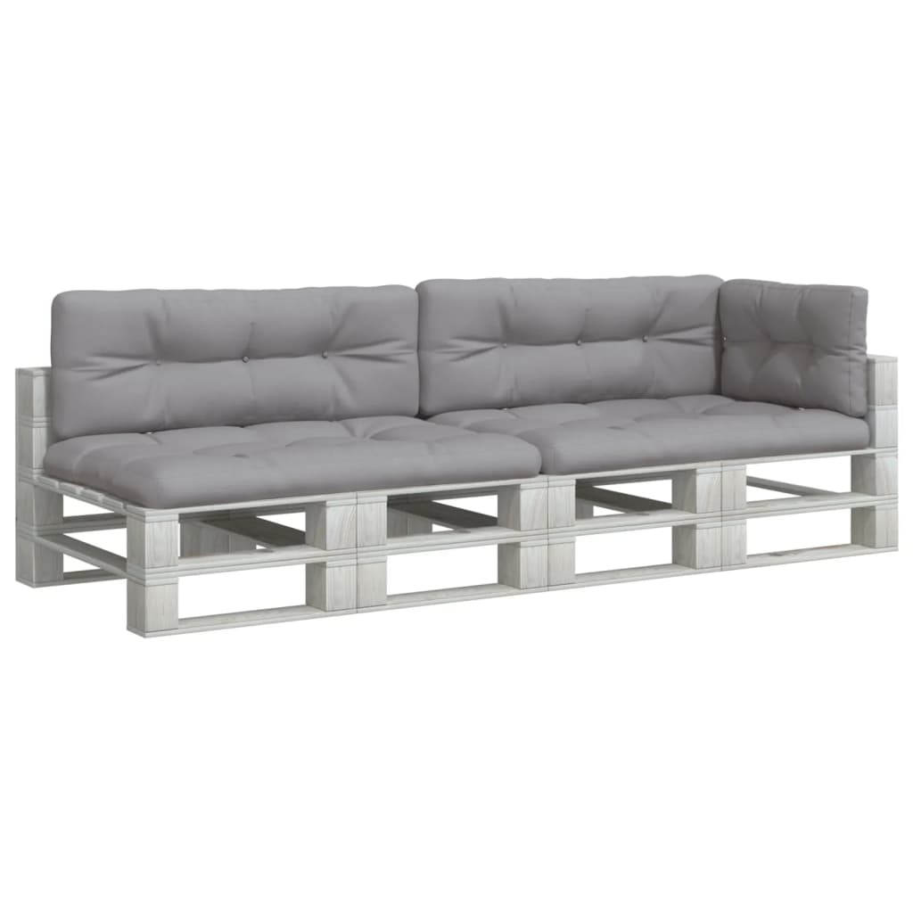 VidaXL coussins de palette 5 pcs tissu gris