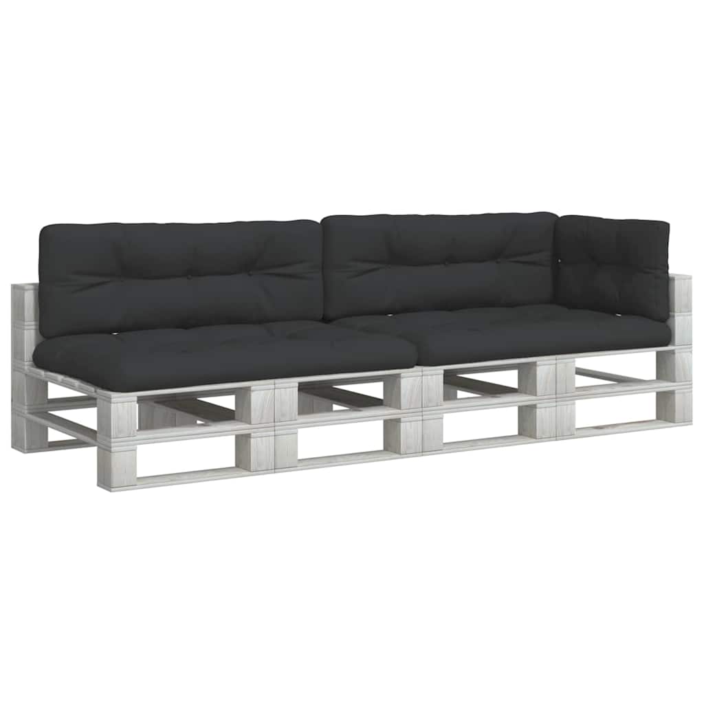 VidaXL coussins de palette 5 pcs tissu noir