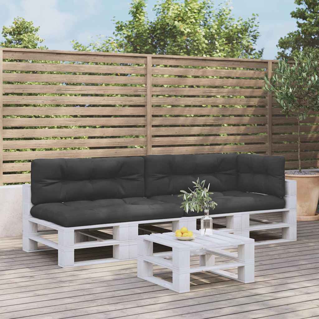 VidaXL coussins de palette 5 pcs tissu noir