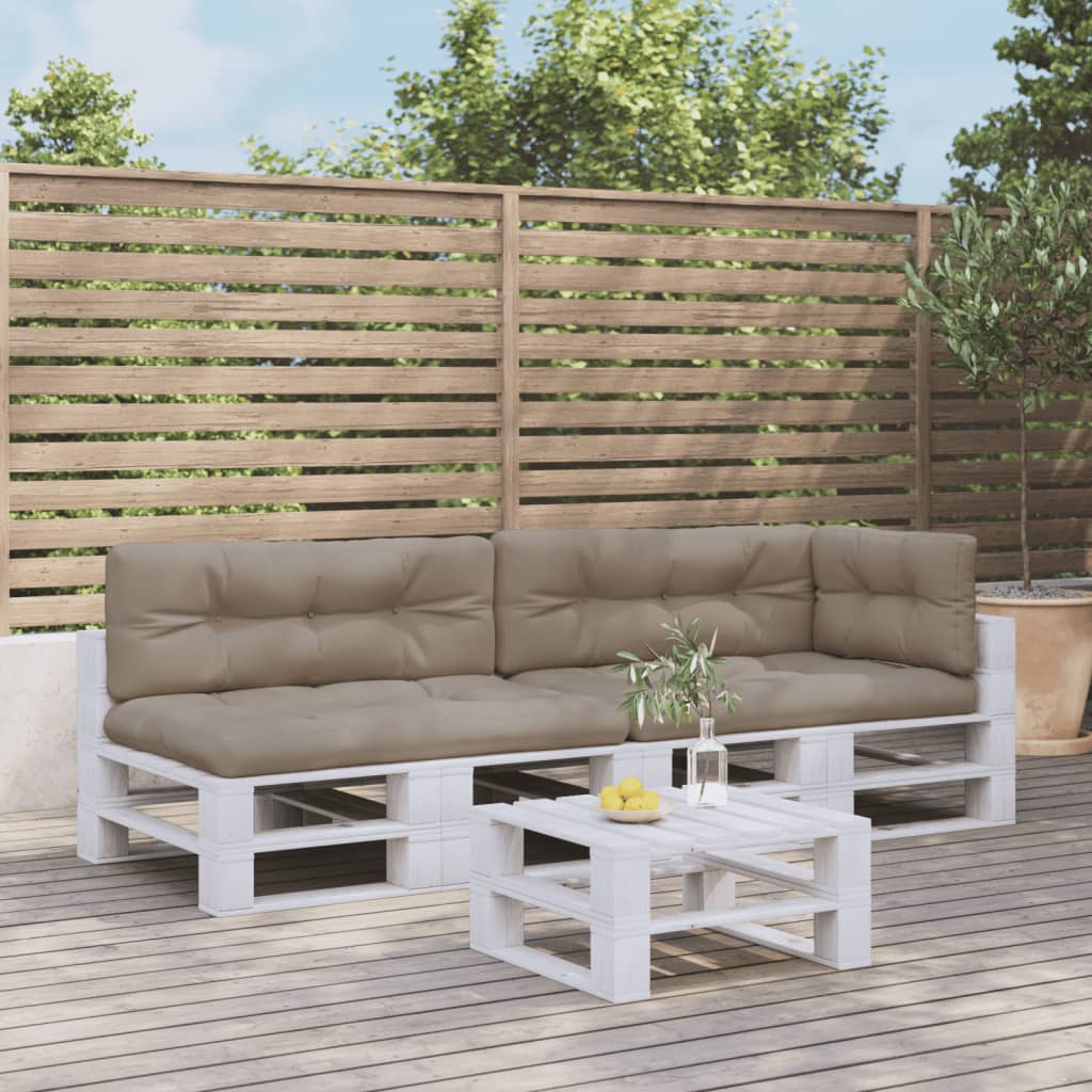 VidaXL coussins de palette 5 pcs tissu taupe